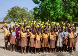A report on the managing menstrual poverty outreach — photograph from Little Feet Foundation