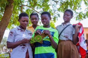 A report on the managing menstrual poverty outreach — photograph from Little Feet Foundation
