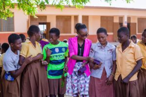A report on the managing menstrual poverty outreach — photograph from Little Feet Foundation