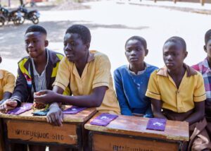 A report on the managing menstrual poverty outreach — photograph from Little Feet Foundation