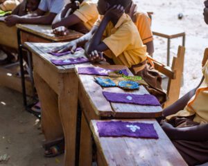 A report on the managing menstrual poverty outreach — photograph from Little Feet Foundation