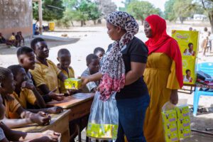A report on the managing menstrual poverty outreach — photograph from Little Feet Foundation