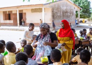 A report on the managing menstrual poverty outreach — photograph from Little Feet Foundation