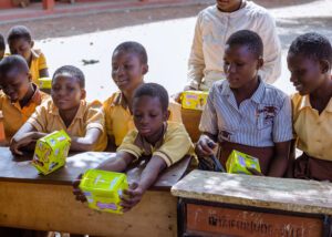 A report on the managing menstrual poverty outreach — photograph from Little Feet Foundation