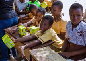 A report on the managing menstrual poverty outreach — photograph from Little Feet Foundation