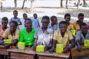 A report on the managing menstrual poverty outreach — photograph from Little Feet Foundation