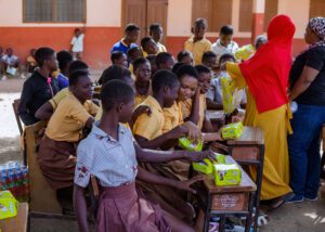 A report on the managing menstrual poverty outreach — photograph from Little Feet Foundation
