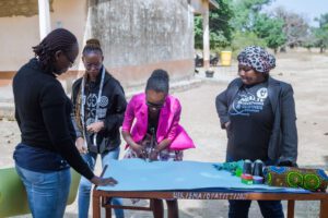 A report on the managing menstrual poverty outreach — photograph from Little Feet Foundation