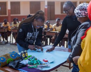 A report on the managing menstrual poverty outreach — photograph from Little Feet Foundation