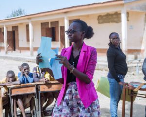 A report on the managing menstrual poverty outreach — photograph from Little Feet Foundation