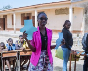 A report on the managing menstrual poverty outreach — photograph from Little Feet Foundation