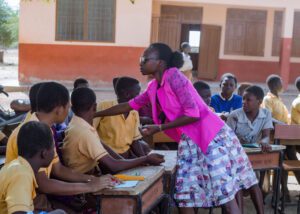 A report on the managing menstrual poverty outreach — photograph from Little Feet Foundation