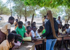 A report on the managing menstrual poverty outreach — photograph from Little Feet Foundation