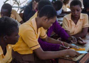 A report on the managing menstrual poverty outreach — photograph from Little Feet Foundation