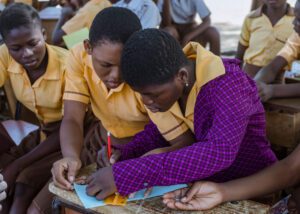 A report on the managing menstrual poverty outreach — photograph from Little Feet Foundation