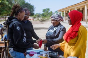 A report on the managing menstrual poverty outreach — photograph from Little Feet Foundation