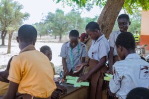A report on the managing menstrual poverty outreach — photograph from Little Feet Foundation