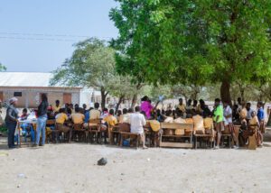 A report on the managing menstrual poverty outreach — photograph from Little Feet Foundation