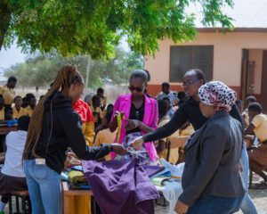 A report on the managing menstrual poverty outreach — photograph from Little Feet Foundation