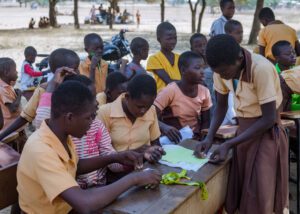 A report on the managing menstrual poverty outreach — photograph from Little Feet Foundation