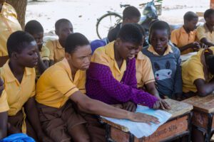 A report on the managing menstrual poverty outreach — photograph from Little Feet Foundation