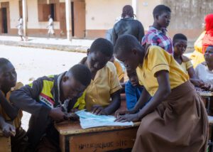 A report on the managing menstrual poverty outreach — photograph from Little Feet Foundation