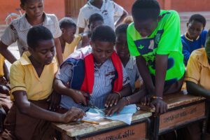 A report on the managing menstrual poverty outreach — photograph from Little Feet Foundation