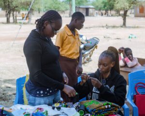 A report on the managing menstrual poverty outreach — photograph from Little Feet Foundation