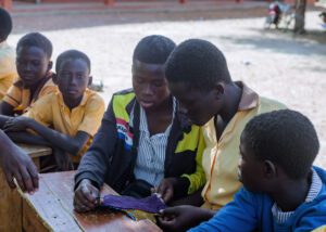 A report on the managing menstrual poverty outreach — photograph from Little Feet Foundation