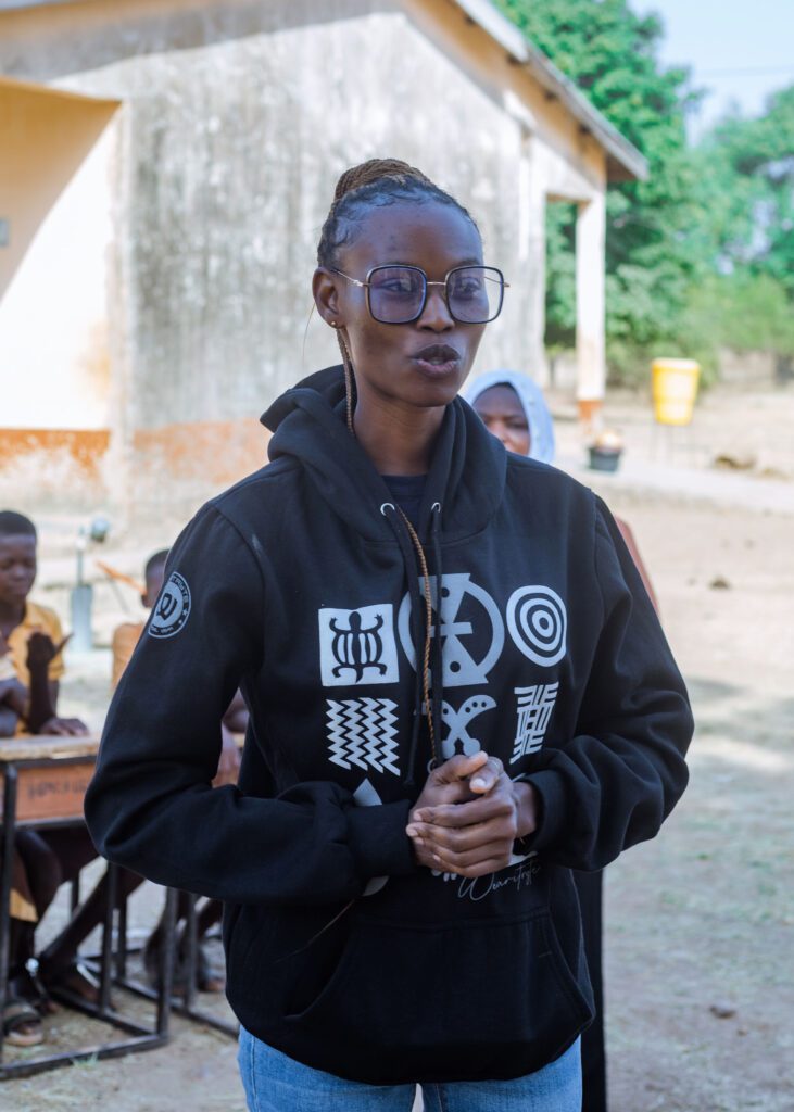 A report on the managing menstrual poverty outreach — photograph from Little Feet Foundation