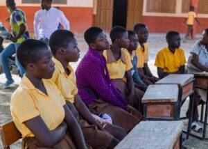 A report on the managing menstrual poverty outreach — photograph from Little Feet Foundation