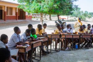 A report on the managing menstrual poverty outreach — photograph from Little Feet Foundation