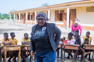 A report on the managing menstrual poverty outreach — photograph from Little Feet Foundation